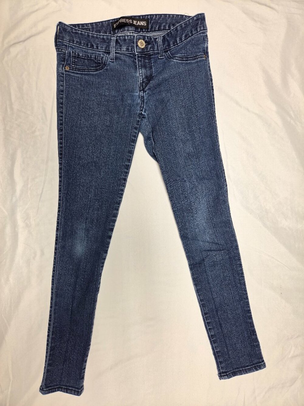 Express Stella Low Rise Legging Jeans Size 4R Medium Wash